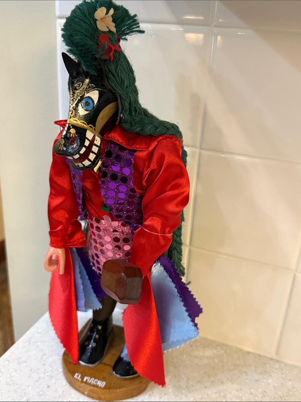 Handmade wooden figure “el macho”